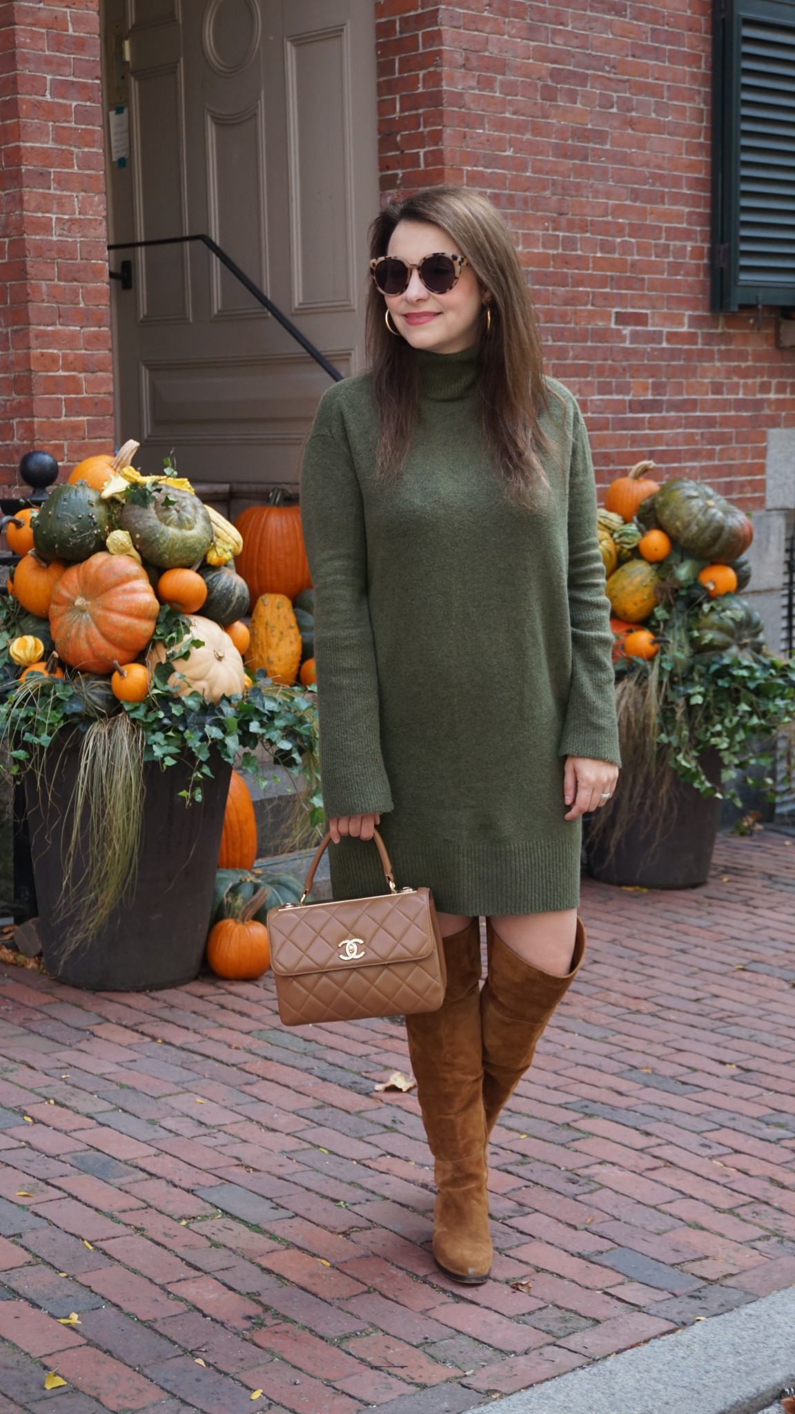 Sweater Dress Outfit With Boots 2024